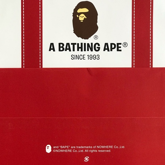 Bape A Bathing Ape Red Gift Shoppers Bag - Picture 2 of 7